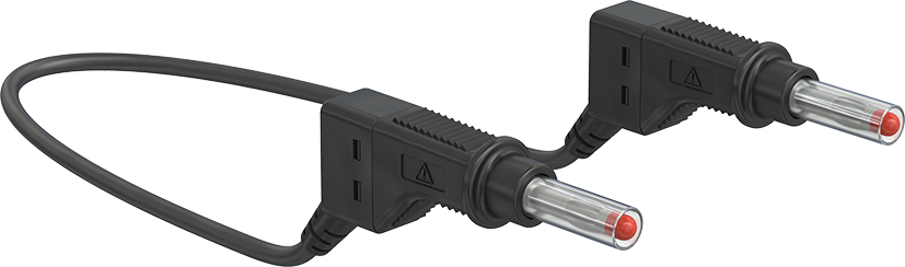 4 mm connecting lead 100 cm black - XZG410/SIL black