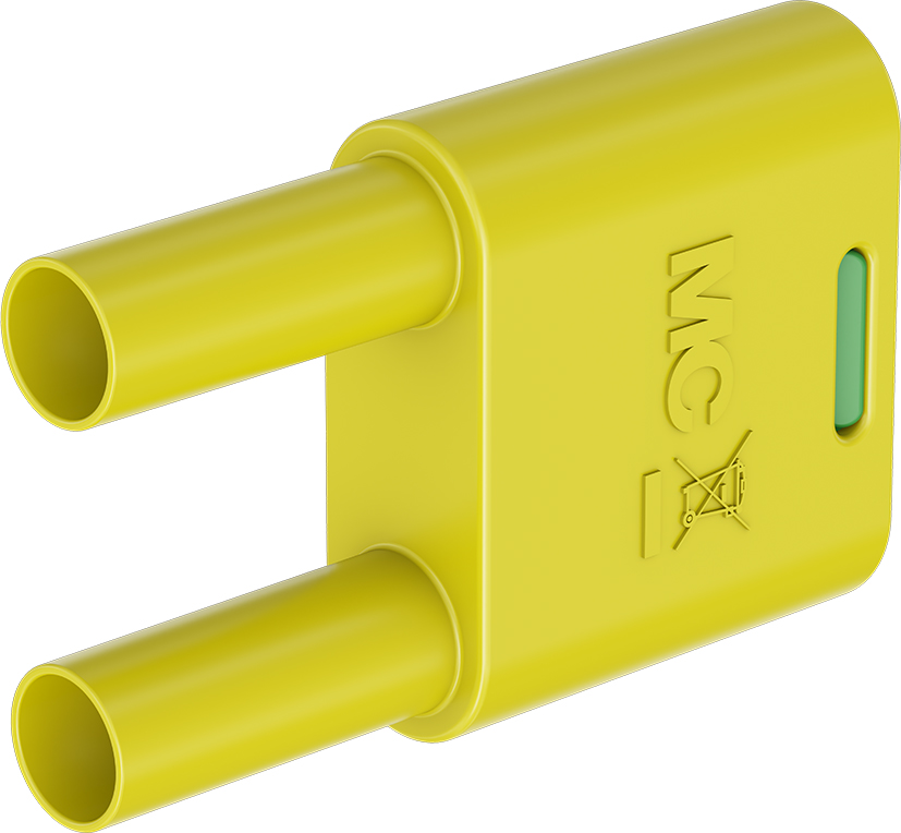 4mm insulated connecting plug green-yello - SKS2-4N-19 green-yello