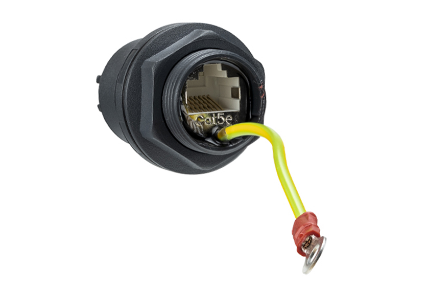 PXP6033 Series CAT5e Coupler Plus Earth Wire Plastic Body
