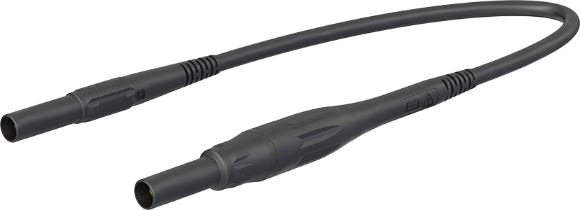 4 mm test lead to accept high power fuses 200 cm black - XSMS-419 black