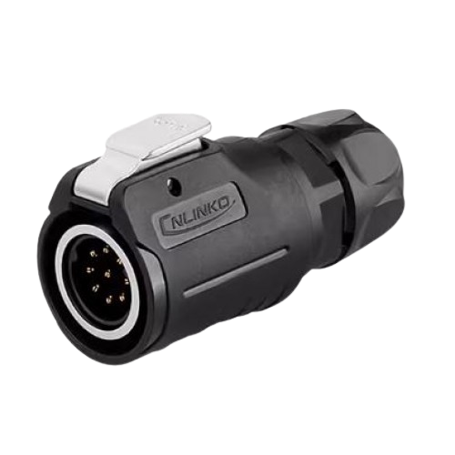 LP16 9pin male plug Quick lock IP67 plastic+metal