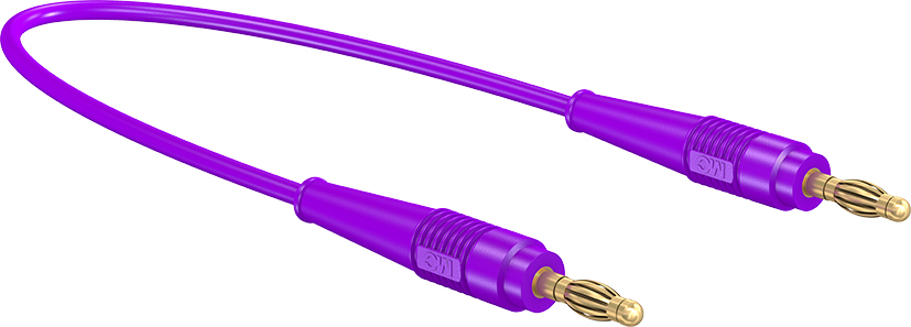 4 mm connecting lead 25 cm violet - LK410L-41/A violet
