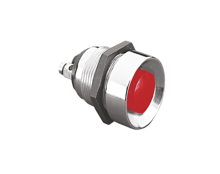 Brass Chrome Plated Push Button Switch Black Recessed Button S.P. Push To Make Slow Momentary Action 22.2mm Diameter