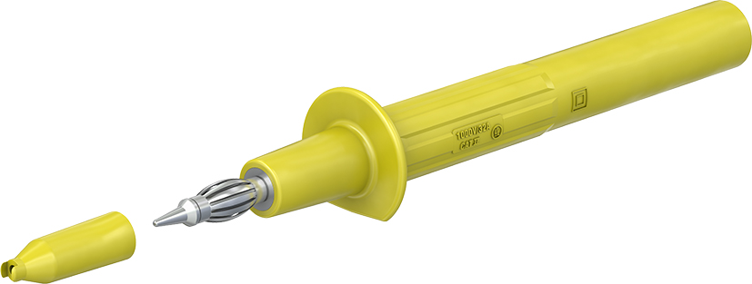 4 mm safety test probe yellow - PP-115/4 yellow