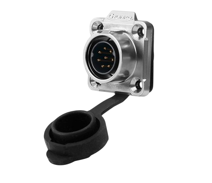 LP16 8 pin female 4 holes Chassis socket Metal