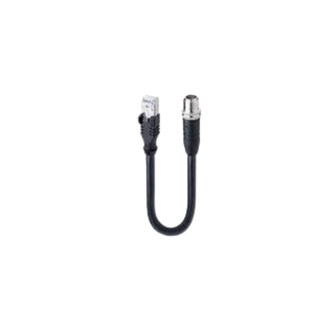M12 8 pol -RJ45 Gigabit Schielded Ethernet Double-ended Cordset.png
