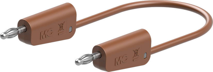 4 mm test lead 150 cm brown - LK-4N-S10 brown