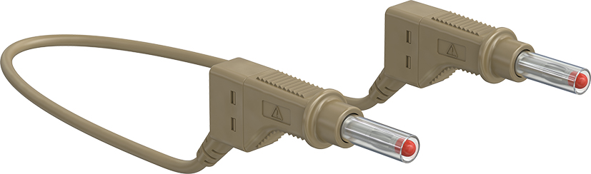 4 mm connecting lead 200 cm brown - XZG425 brown