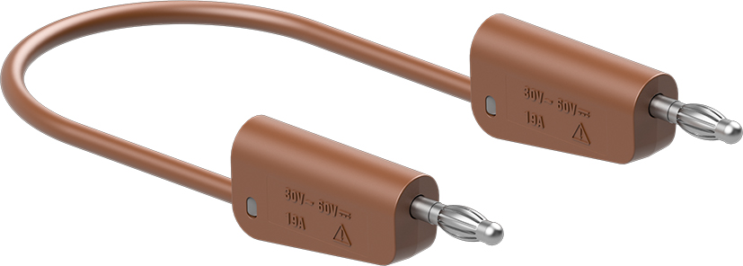 4 mm test lead 150 cm brown - LK-4N-S10 brown