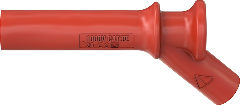 Magnetic adapter with rigit 4 mm socket red - XMA-11 red