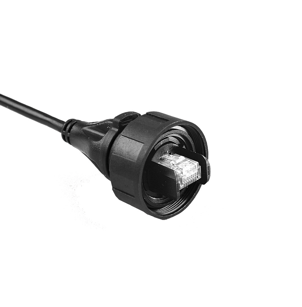 Overmould Flex Connector PX0836 Series Pre-Wired Patch Cord IP68 RJ45 to Bare End 3M Cable
