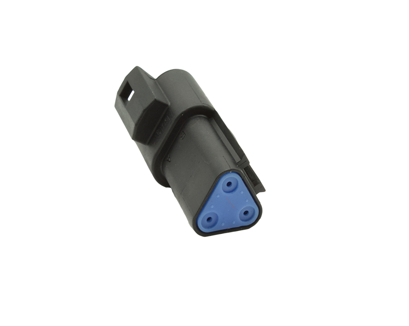 3 Contacts Female Standard Rectangular Black Connector