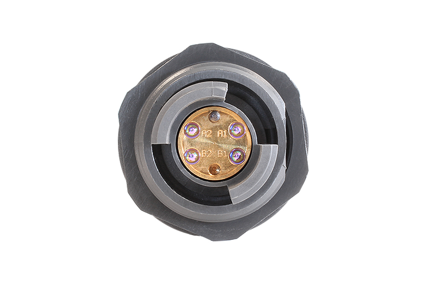 4 Channel Jam Nut Bulkhead Connector with Cable Retention