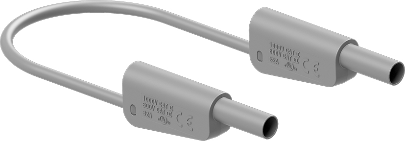 4 mm safety test lead 75 cm grey - SLK-4N-F25 grey