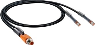 M12 Y splitter cable M12 male to two M8 female
