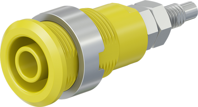 4 mm safety socket yellow - SLB4-G/N-X yellow