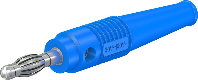 4 mm in-line plug blue - L-41Q blue