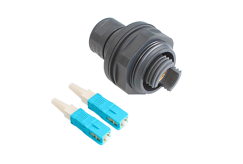 2 Channel Jam Nut to SC Connector Cable Assembly