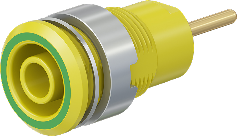 4 mm safety socket green/yellow - SLB4-R green/yellow