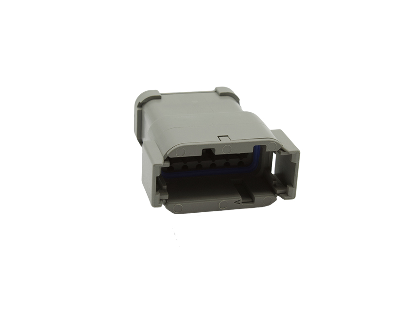 12 Contacts Female Miniature Rectangular Grey Connector - PEC