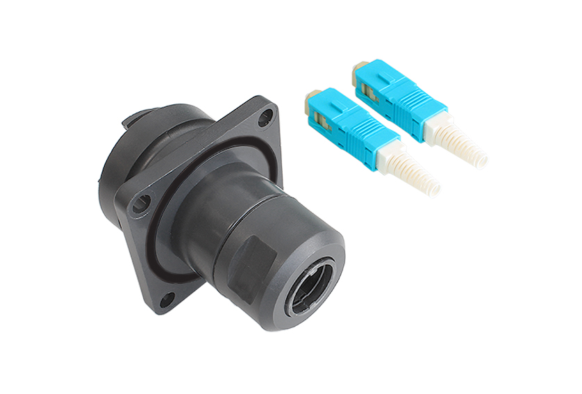 2 Channel Flange Mount to SC Connector Cable Assembly