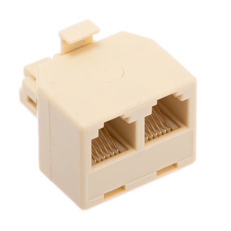 Modular Duplex Adaptor 1 x male - 2 x female RJ12