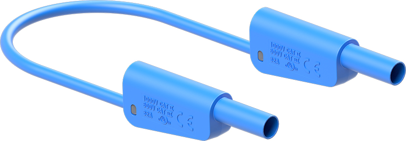 4 mm safety test lead 75 cm blue - SLK-4A-F25 blue