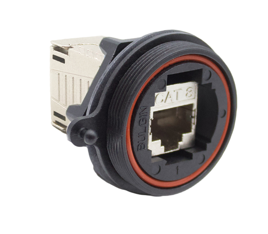 Front Panel Mount Connector PX0855 Series Cat 8 Shielded Keystone Tooless IDC