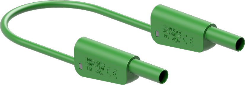 4 mm safety test lead 200 cm green - SLK-4A-F10 green
