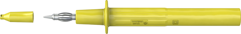 4 mm safety test probe yellow - PP-115/4 yellow