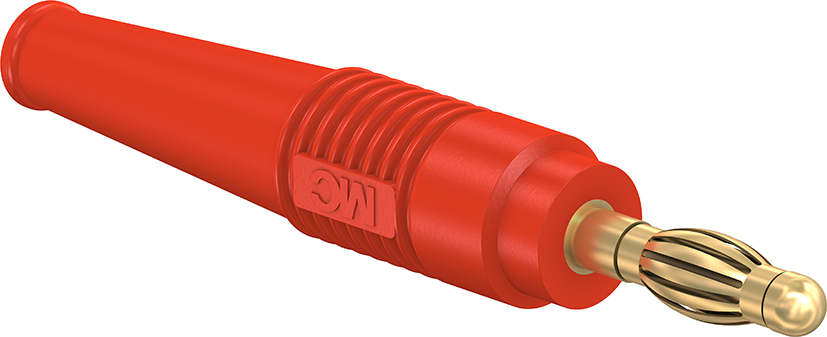 4 mm in-line plug red - L-41/A red