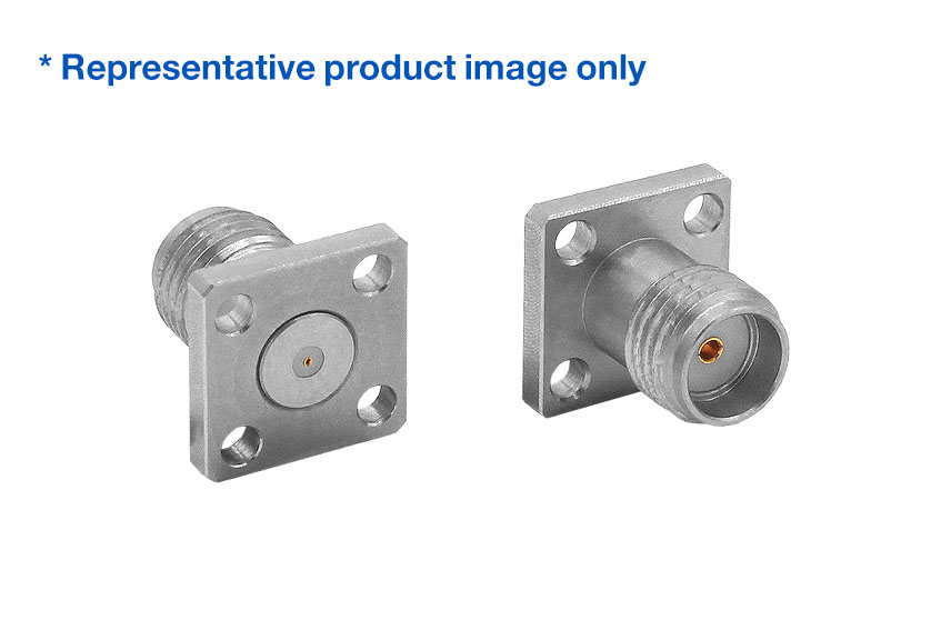 SMA Straight Plug 4 Hole Flange RF Connector