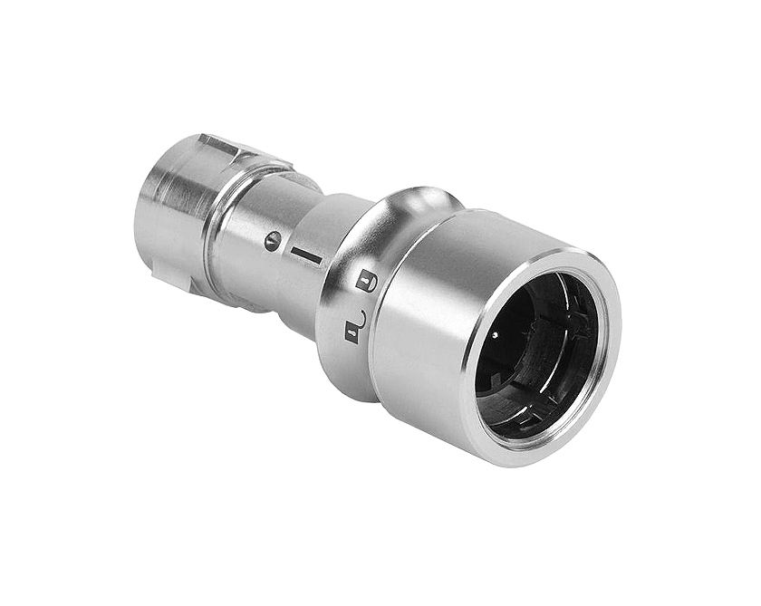 PXM6010 Series 4 Contact Socket Crimp/Solder Termination (contacts available separately) 5mm-7mm Cable (White Gland) Metal Body No Braid Termination