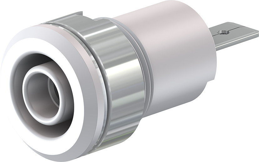 4 mm safety socket white - SLB4-F/A white