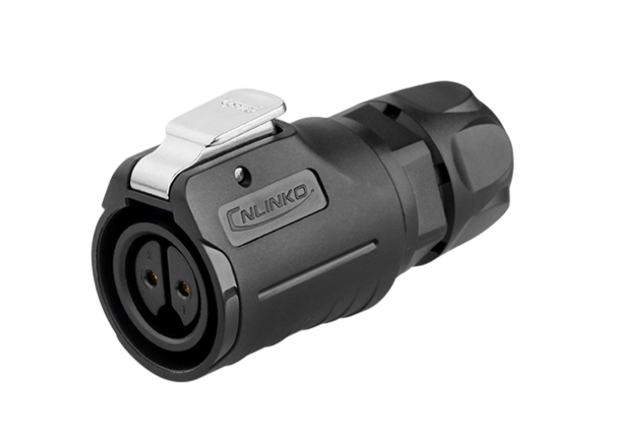 LP16 2-polige vrouwelijke stekker Snelle vergrendeling IP67/IP68 kunststof