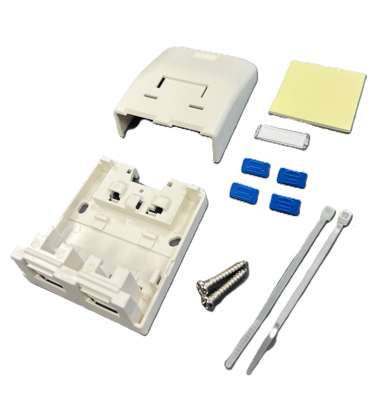 Low data wall socket for 2 Keystone /RJ45/ RJ11
