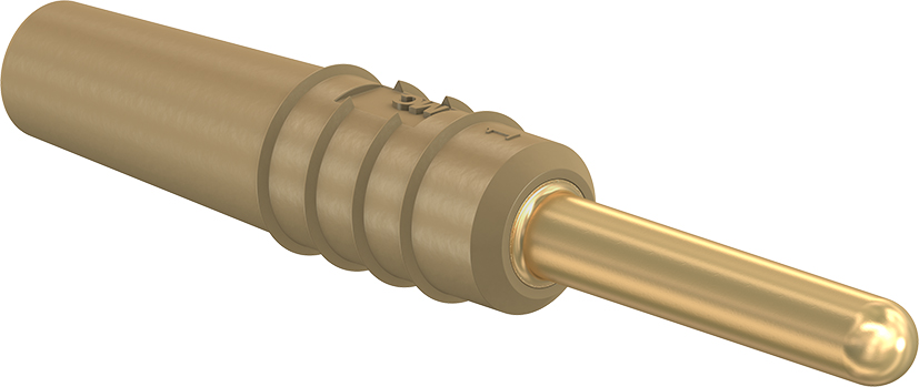 2 mm plug complete brown - SLS2-S brown