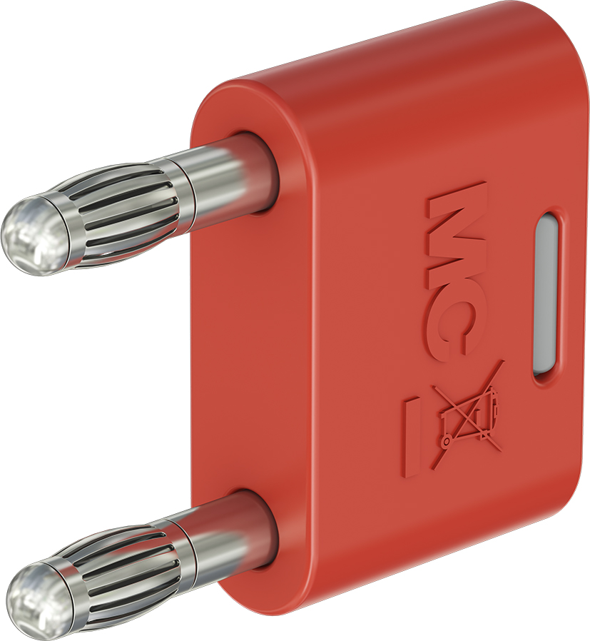 4mm insulated connecting plug red - KS-4N-19 red
