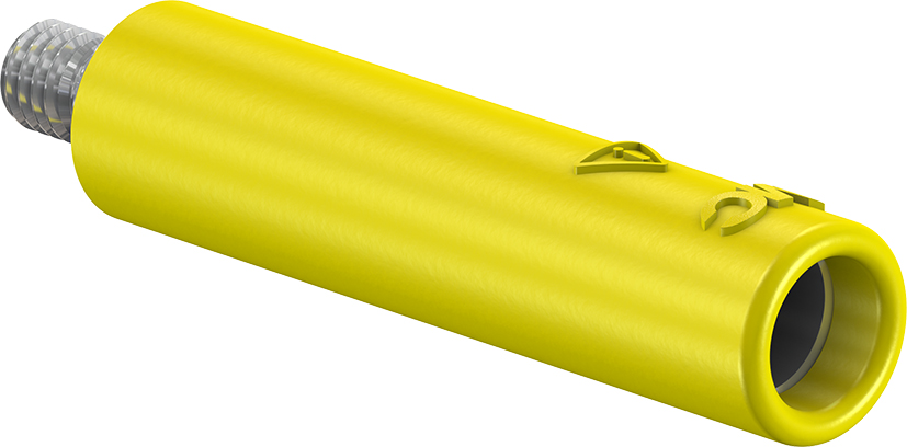 4 mm socket yellow - B4-E-M3-I yellow