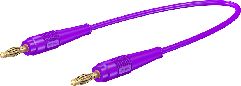 4 mm connecting lead 25 cm violet - LK410L-41/A violet