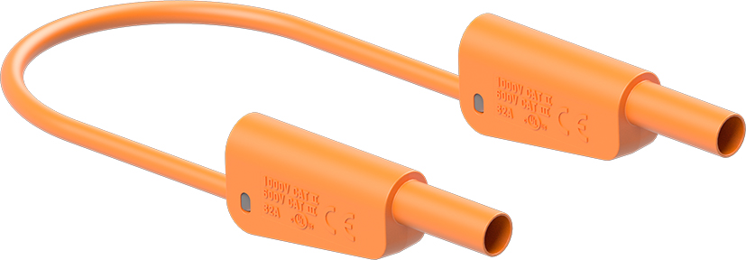 4 mm safety test lead 50 cm orange - SLK-4A-F25 orange