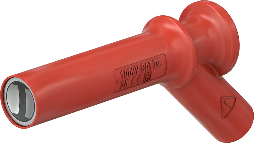 Magnetic adapter with rigit 4 mm socket red - XMA-11 red