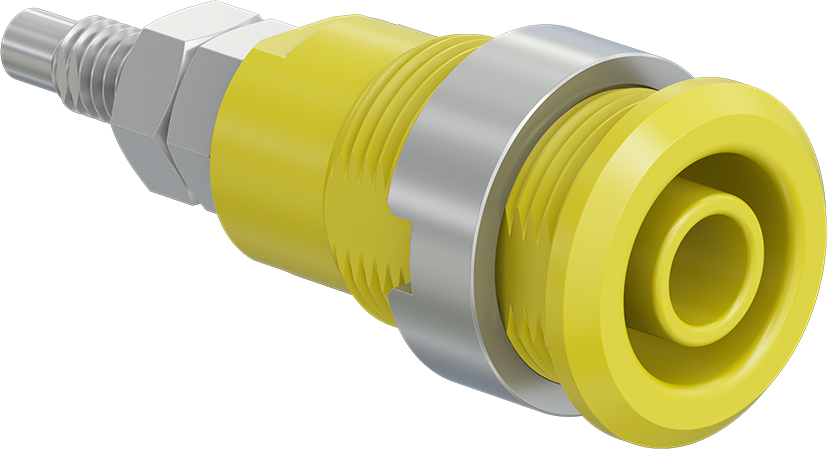4 mm safety socket yellow - SLB4-G/N-X yellow