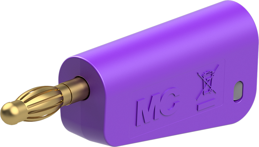 4 mm plug complete violet - LM-4A-39 violet