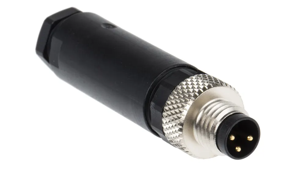 M8 3-Pole Male Field-Attachable