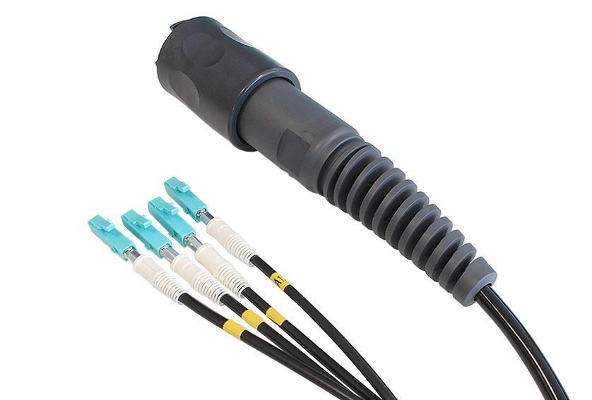 4 Channel Plug to LC Connector Cable Assembly
