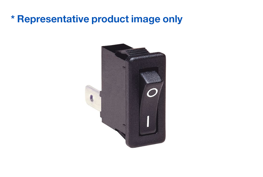X8800VAAAB Ultra-Thin Rocker Switch ON - OFF Single Contact Curved Rocker - 8800 Series