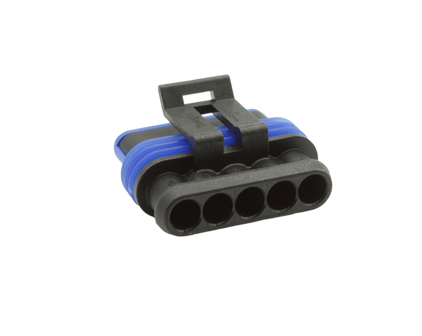 5 Contacts Female Automotive Rectangular Black Connector