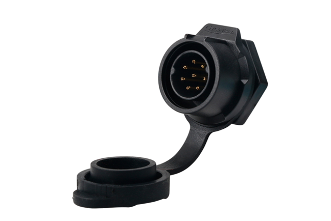 LP16 8pin male Chassis single hole Quick lock IP67/IP68 plastic
