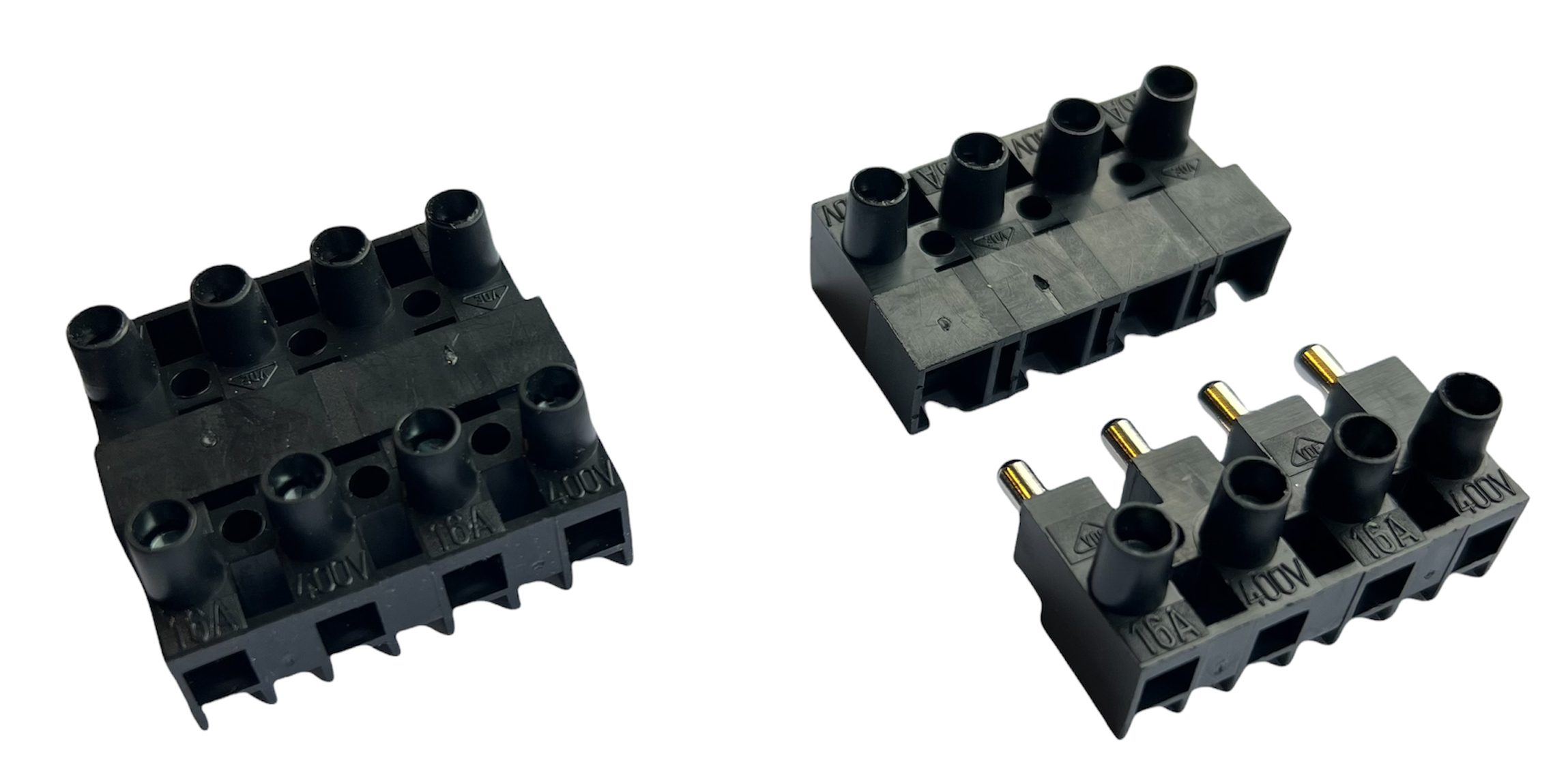 CONNECTOR STRIP MALE & FEMALE 4-POLE connectable